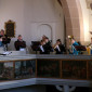 Der Posaunenchor spielt von der Empore