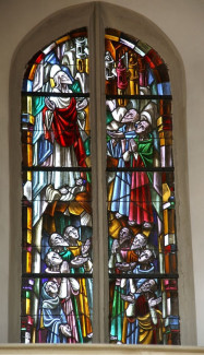 Kirchenfenster Himmelfahrt in St. Rochus